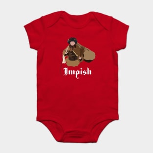 Dwight Schrute Impish Belsnickel Art – The Office (white text) Baby Bodysuit